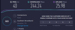 Internet speed test